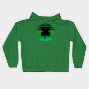 Irish Clover St Patricks Sunset Kids Hoodie